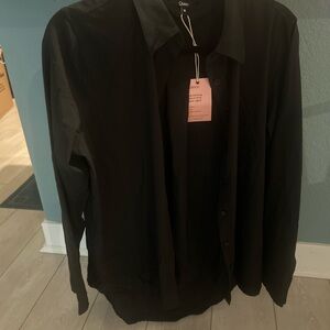 Quince Black Lightweight Shirt Jacket